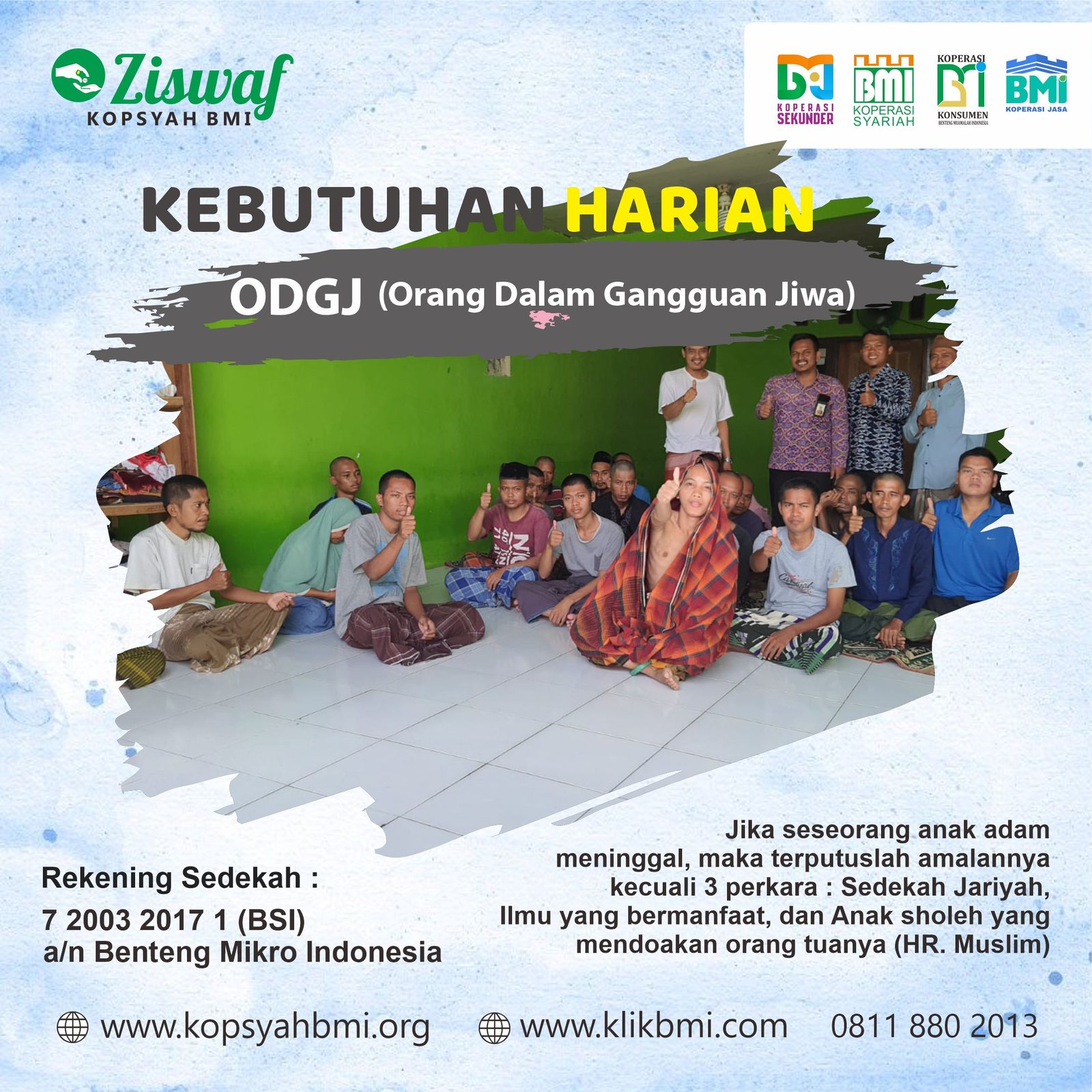 Kebutuhan Harian ODGJ (Orang Dalam Gangguan Jiwa)