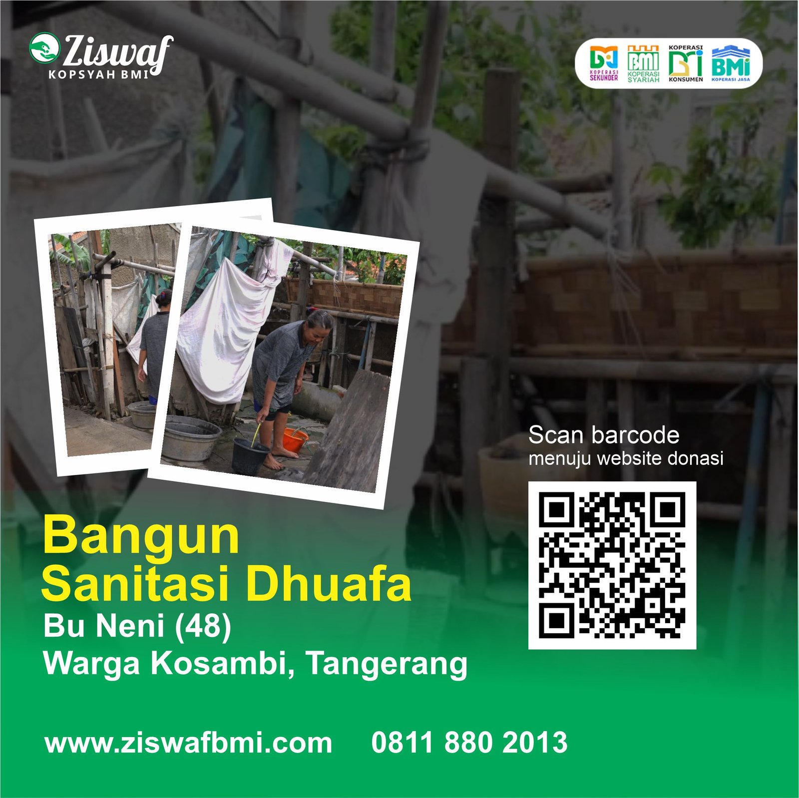 Bangun Sanitasi Dhuafa Bu Neni (Warga Kosambi, Tangerang)