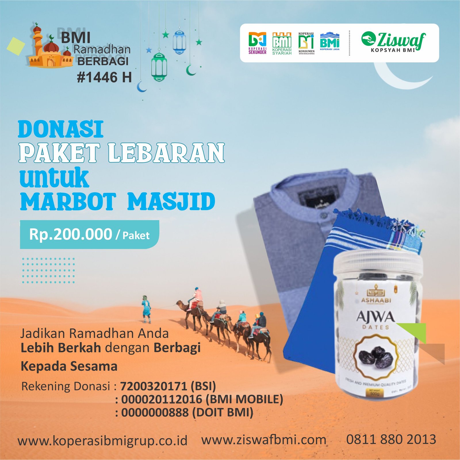 UMKM Lokal Produksi 500 Paket Lebaran untuk Marbot Masjid se-Jakarta