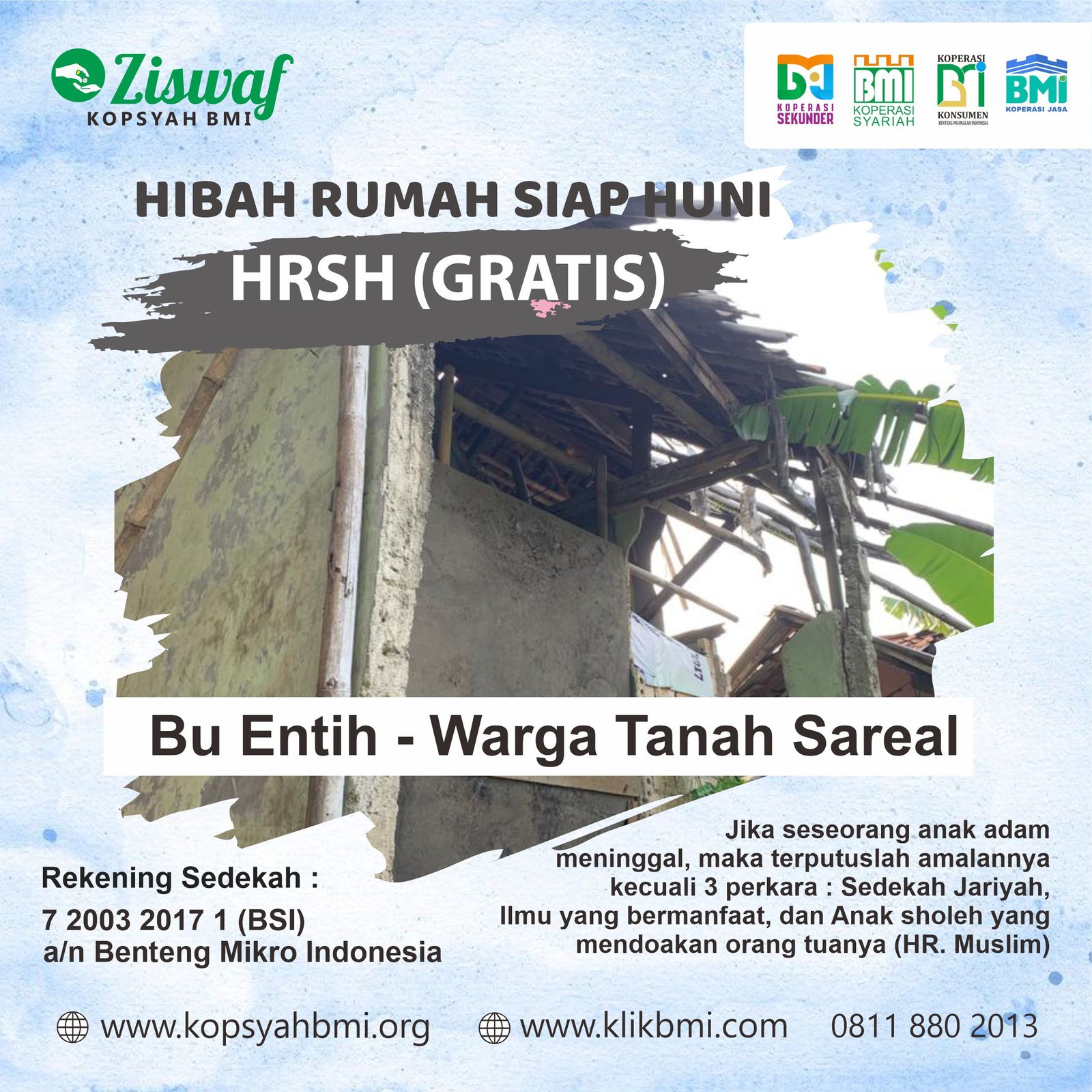 Bu Entih Tak Lagi Khawatir Atap Bocor, Rumah Baru dari Program HRSH